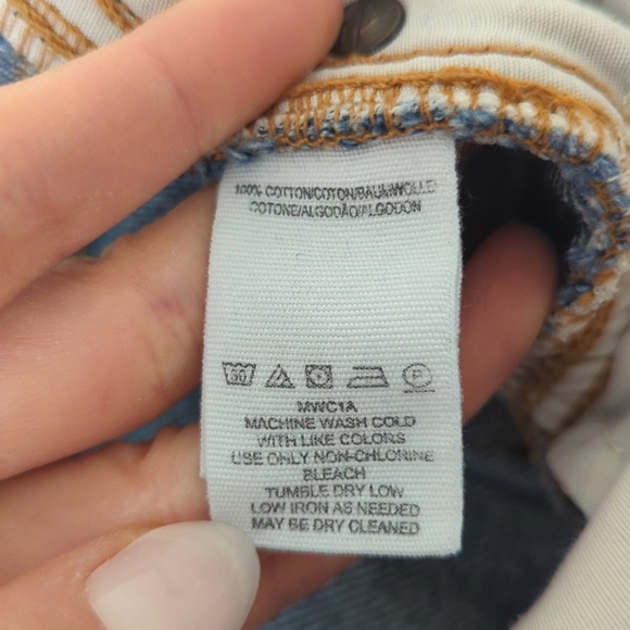 We The Free Harvey Distressed Medium Wash High Waist A-line Denim Mini Skirt 27 - Picture 5 of 11